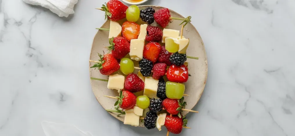 Easy cheese fruit sticks for tiffin