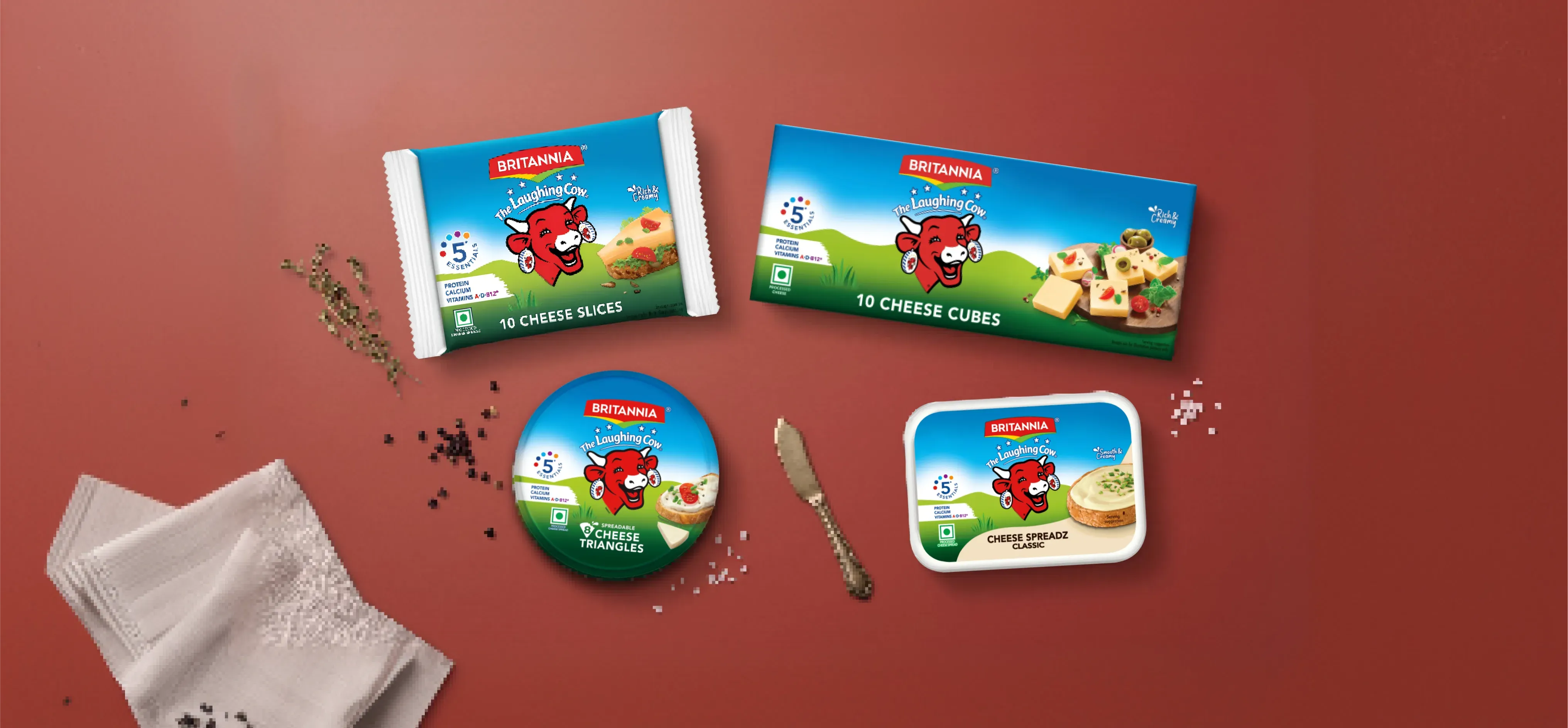 Britannia Laughing cow cheese formats