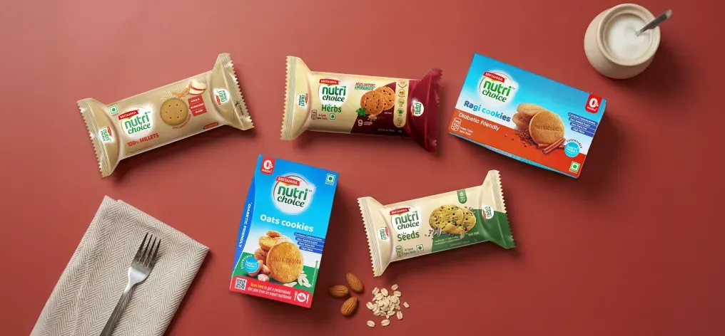 NutriChoice healthy biscuits with millet, oats and seed cookies
