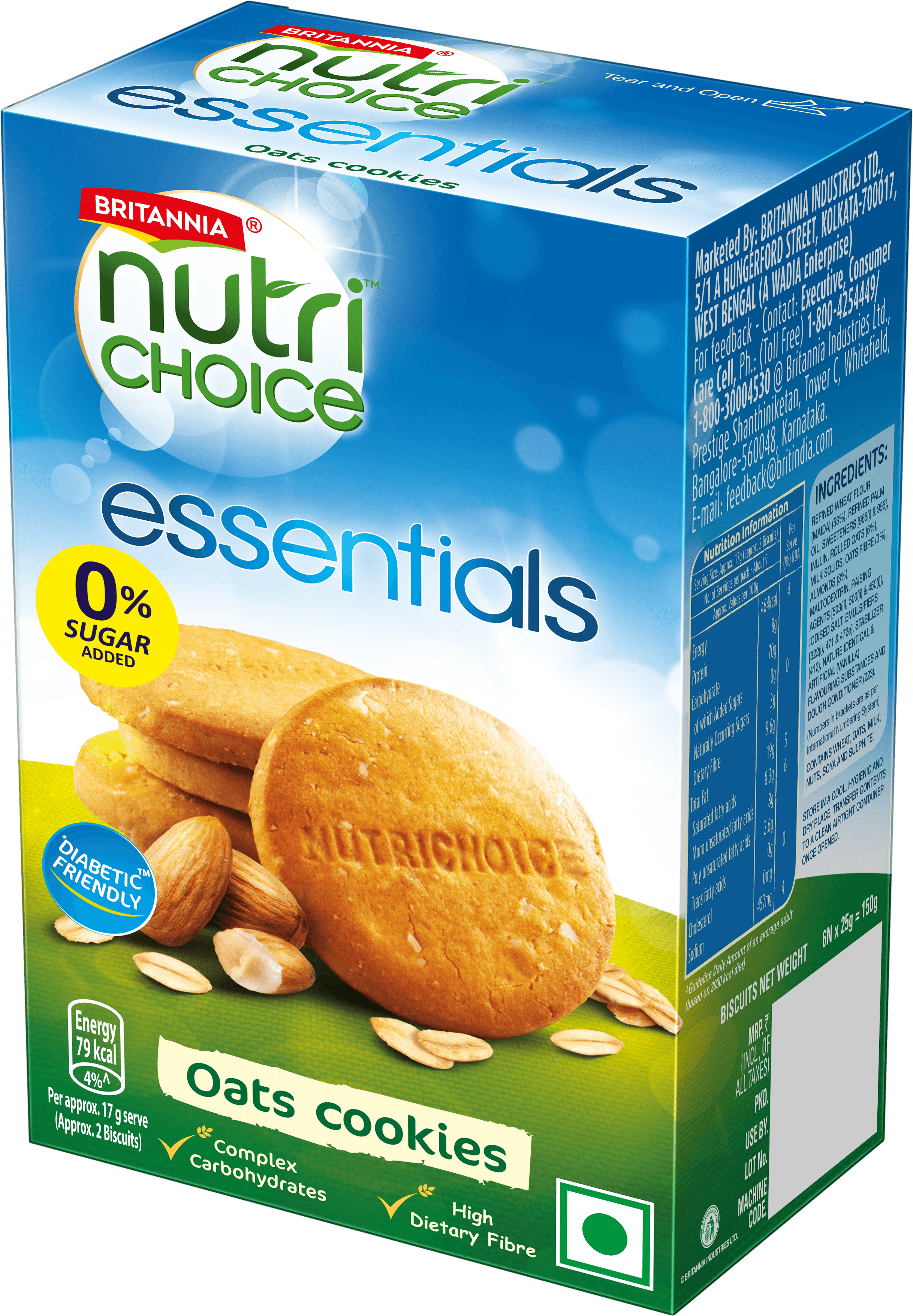 Britannia Nutrichoice Essential Oats Cookies