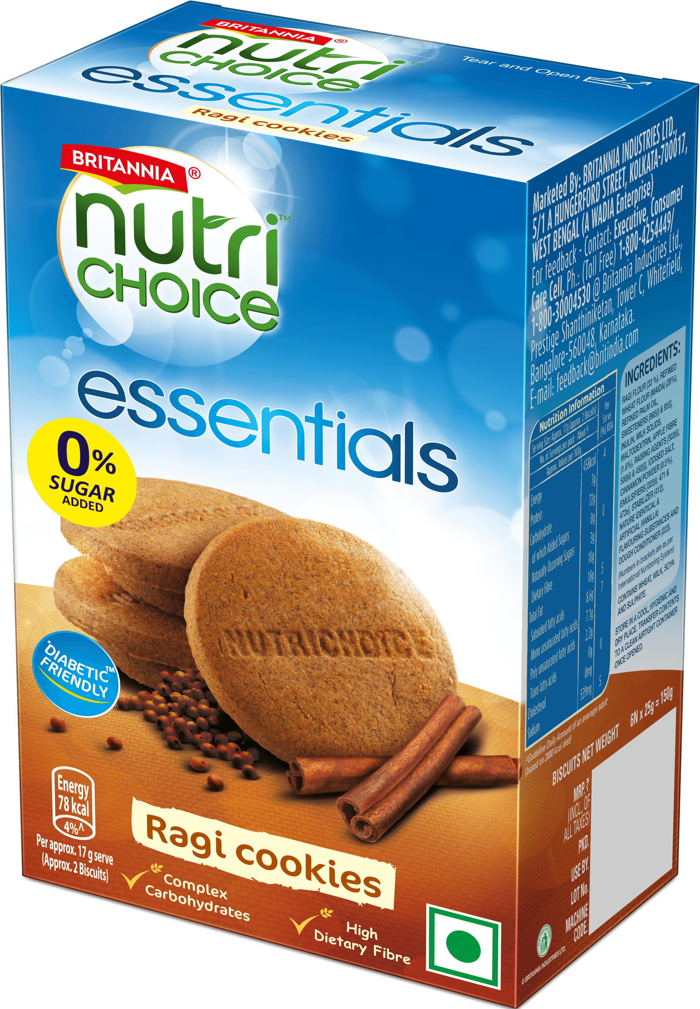 Britannia Nutrichoice Essential Ragi Cookies