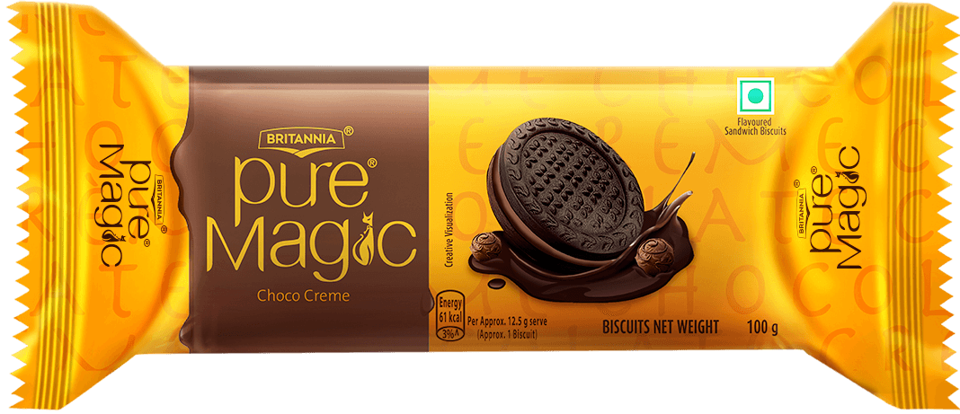 Britannia Pure Magic Smooth Choco Creme Biscuits
