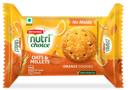 NutriChoice Oats & Millet Orange Cookie