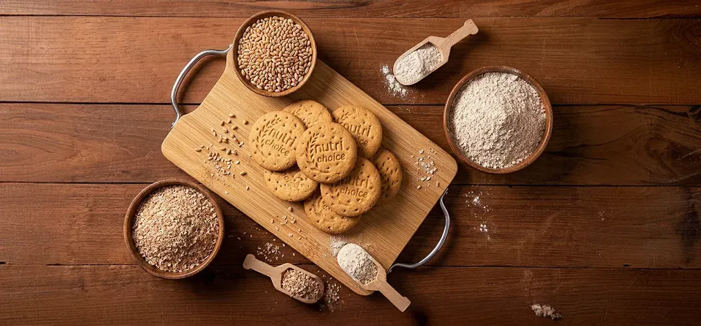 Britannia NutriChoice digestive biscuits made from wheat flour