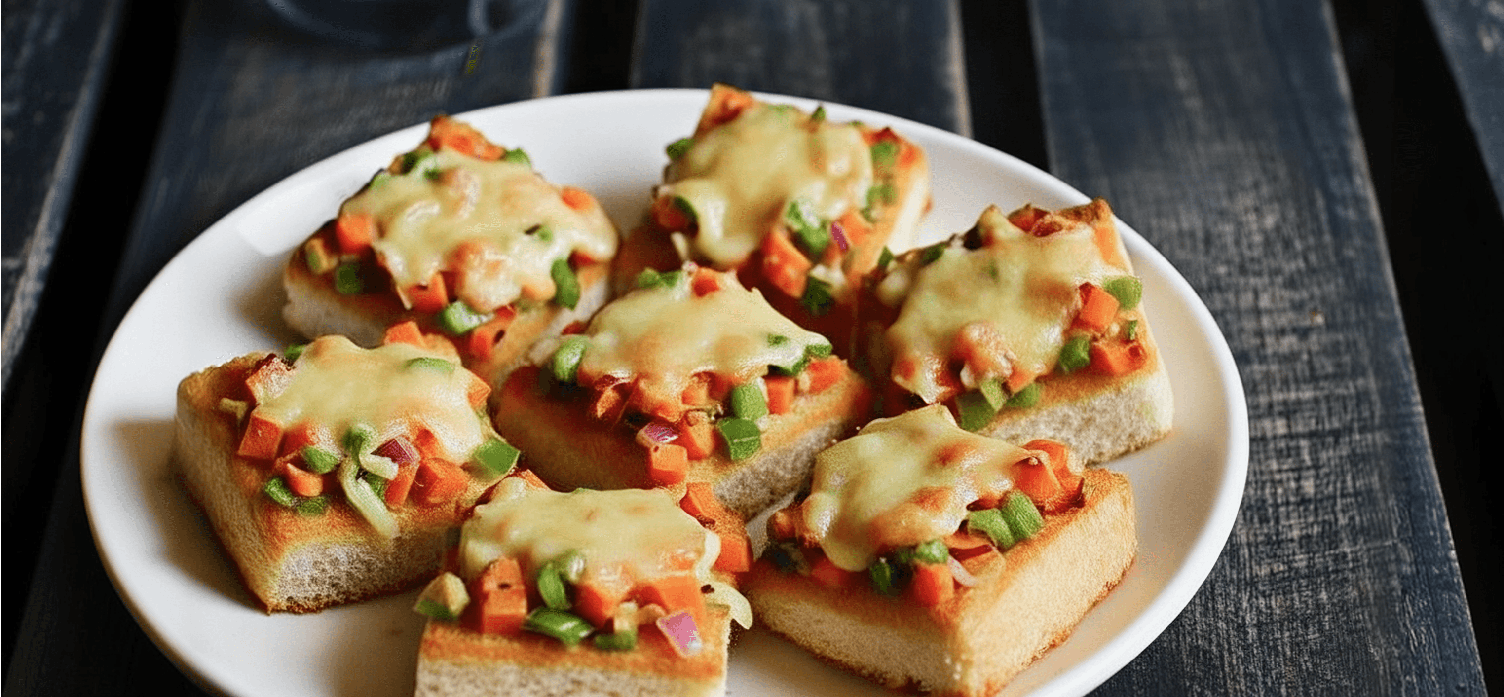 Cheese vegetable bread bites